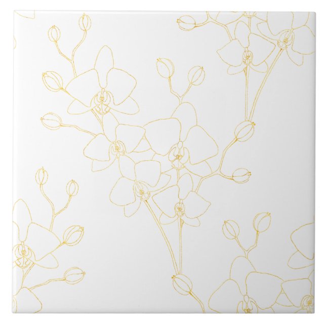 Soft Blue Orchid Ceramic Tile (Front)