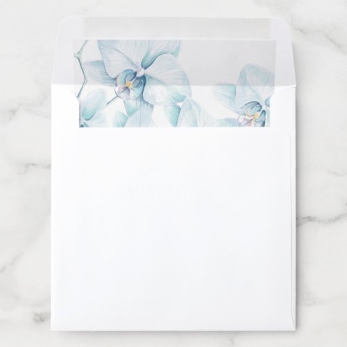 Soft Blue Orchid Envelope Liner