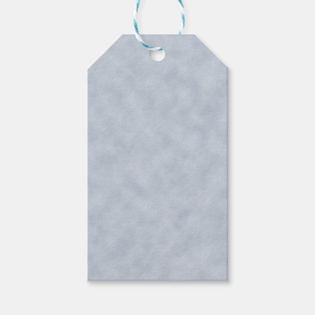 Soft Blue Parchment Look Gift Tags (Front)