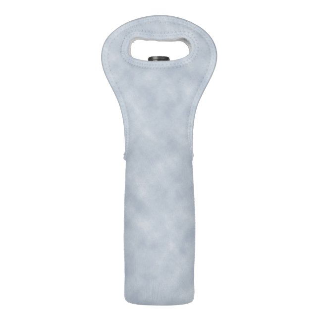 Soft Blue Parchment Look Wine Bag (Front)