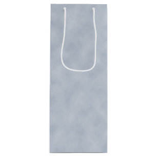 Soft Blue Parchment Look Wine Gift Bag