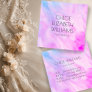 Soft Blue Purple Painting Abstract Watercolor Square Business Card