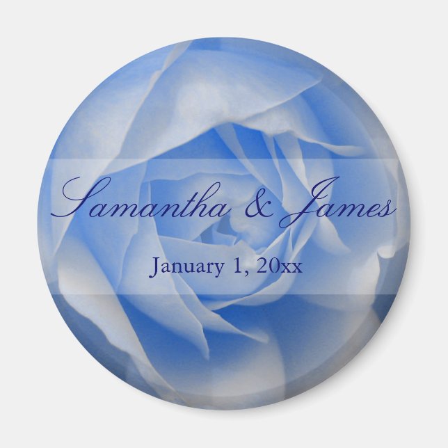 Soft Blue Rose Magnet (Front)