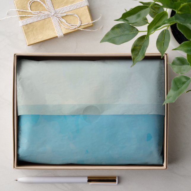 Soft Blue & Rose Watercolour Tissue Paper (Gift)