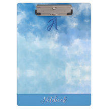 Soft Blue Sky Watercolor Cloud