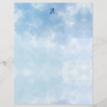 Soft Blue Sky Watercolor Cloud