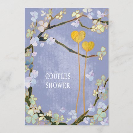 Soft Blue Spring Wedding Couples Shower Invitation