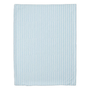 Soft Blue Vertical Stripe Duvet Cover