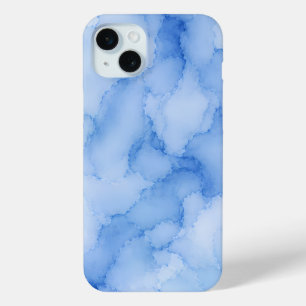 Soft Blue Watercolor Abstract iPhone 15 Plus Case