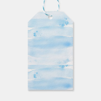 Soft Blue Watercolor Brush Gift Tags