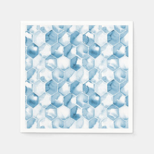 Soft Blue Watercolor Canotype Pattern Napkins