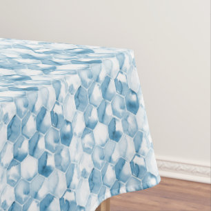 Soft Blue Watercolor Canotype Pattern Tablecloth