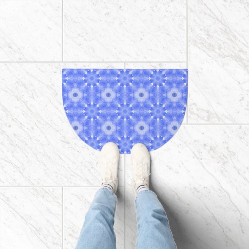 Soft Blue Watercolor Ikat Doormat