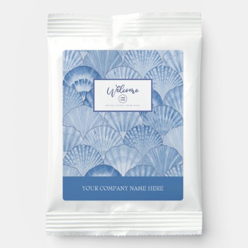 Soft Blue Watercolor Seashell Drink Mix