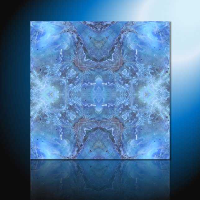 Soft Blues Waves & Curves Ceramic Tile (Creator Uploaded)