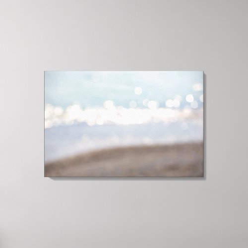 Soft Blurred Beach Sand Wave Bokeh Canvas Print
