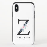 SOFT BLUSH BLUE FLORAL ALPHABETS NAME LETTER Z iPhone X SLIDER CASE<br><div class="desc">If you need any further customisation please feel free to message me on yellowfebstudio@gmail.com.</div>