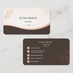 Soft Blush Facial Spa Business Card