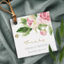 SOFT BLUSH FLORAL PEONY WATERCOLOR WEDDING THANKS FAVOR TAGS