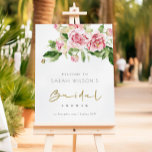 Soft Blush Floral Watercolor Bridal Shower Welcome Foam Board<br><div class="desc">If you need any further customisation please feel free to message me on yellowfebstudio@gmail.com</div>