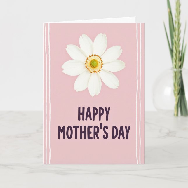 Soft Blush Flower Mothers Day Card (Front)