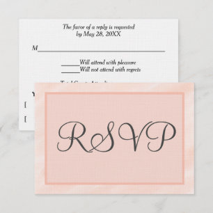 Soft Blush Geometric Wedding RSVP Cards