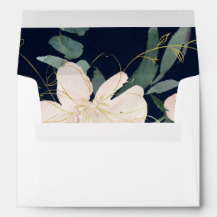 SOFT BLUSH GOLD FLORAL WREATH WATERCOLOR ADDRESS ENVELOPE