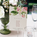 SOFT BLUSH GREEN PEONY FLORAL WATERCOLOR WEDDING  TABLE NUMBER<br><div class="desc">If you need any further customisation please feel free to message me on yellowfebstudio@gmail.com</div>
