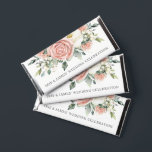 Soft Blush Ivory White Roses Floral Wedding Bridal Hershey Bar Favors<br><div class="desc">Matching items available at our Zazzle store! (c) The Happy Cat Studio</div>
