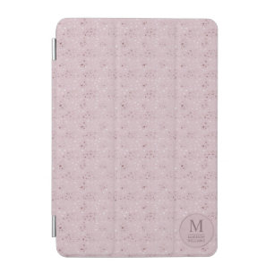 Soft Blush Pastel Pink Gold Polka Dot Glitter Patt iPad Mini Cover
