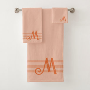 Soft Blush Peach Bathroom Towel Set