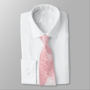 Soft Blush Pink Abstract Watercolor Wash Neck Tie