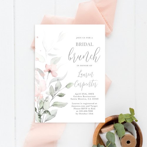Soft Blush Pink Bridal Shower invitation