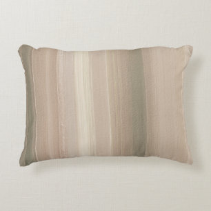 Soft Blush Pink Gray Mauve Abstract Stripe Accent Pillow