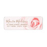 Soft blush pink rose floral return address label