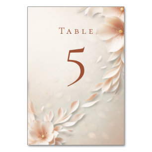 soft blush pink table number