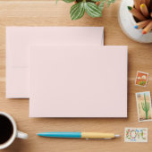 Soft Blush Pink Vintage Floral Wedding 4x6 Envelope (Desk)