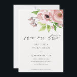 SOFT BLUSH PINK WATERCOLOUR FLORAL SAVE THE DATE<br><div class="desc">If you need any further customisation or any other matching items,  please feel free to contact me at info@yellowfebstudio.com</div>