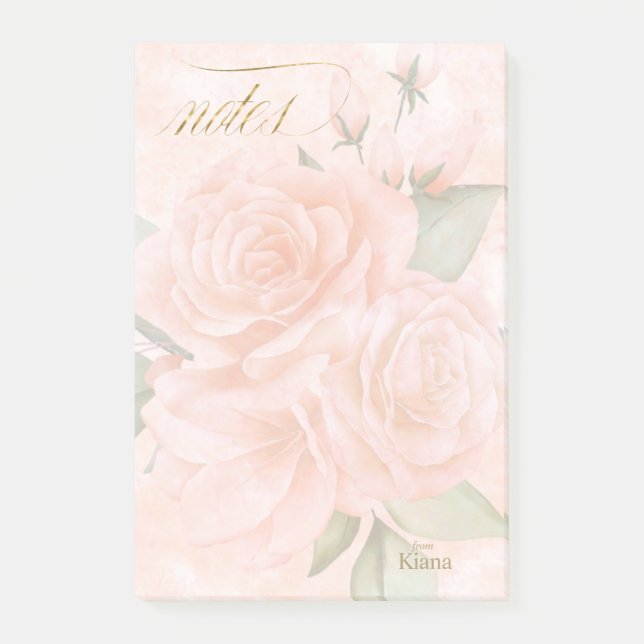 Soft Blush Roses ID828 Notes (Front)