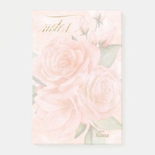 Soft Blush Roses ID828 Post-it Notes
