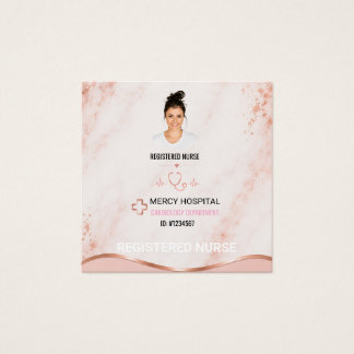 Soft Blush Watercolor Registered Nurse Card
