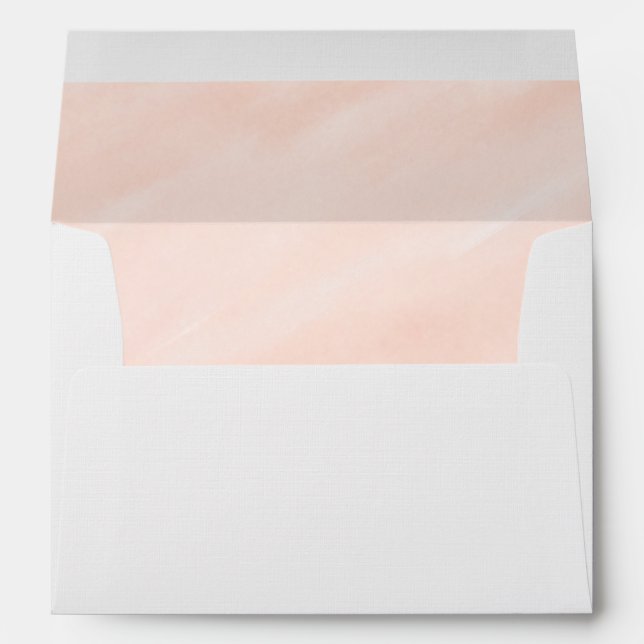 Soft Blush Watercolor Wash Wedding Envelopes (Back (Bottom))