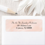 Soft Blush Wedding Watercolor  Label