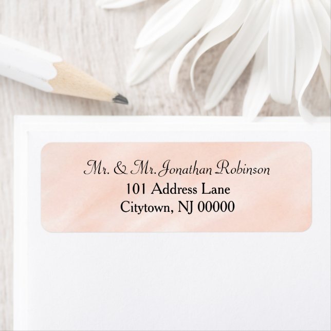 Soft Blush Wedding Watercolor  Label (Insitu)
