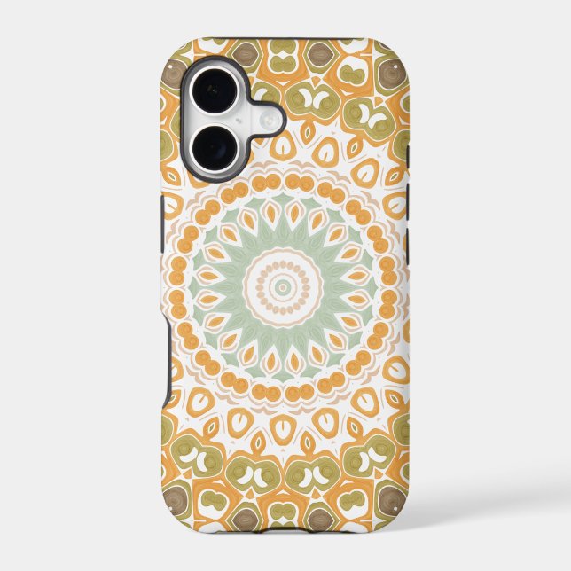 Soft Boho Amber Mandala Design Iphone Case (Back)