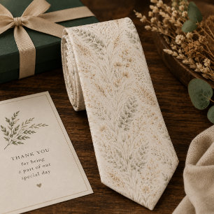 Soft Boho Floral Neck Tie