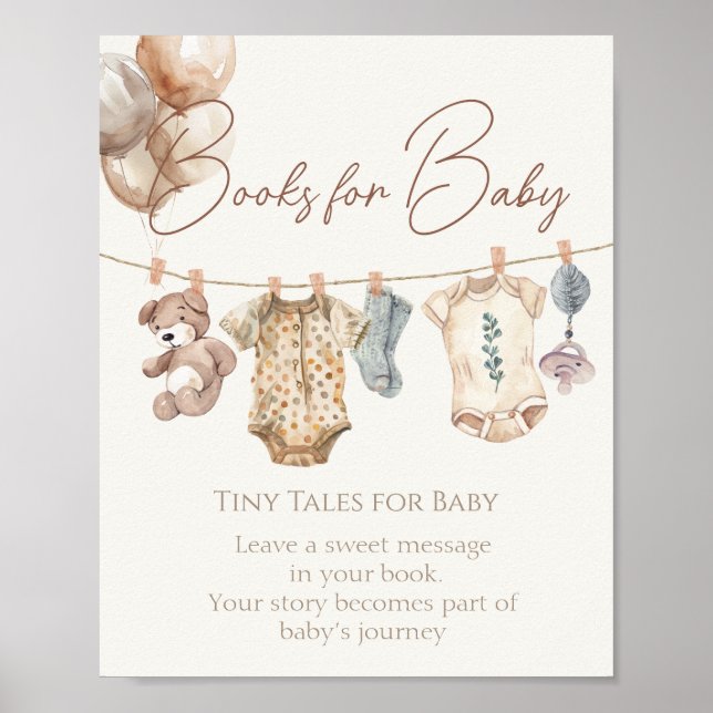 Soft Boho Neutral Baby Clothes Books For Baby  Poster (Front)