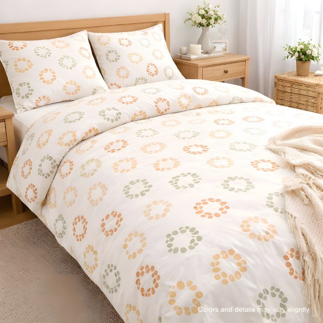 Soft Boho Pebble Circle Pattern Duvet Cover (Creator Uploaded)