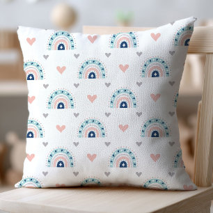 Soft Boho Pillow Pastel Rainbow Nursery Charm