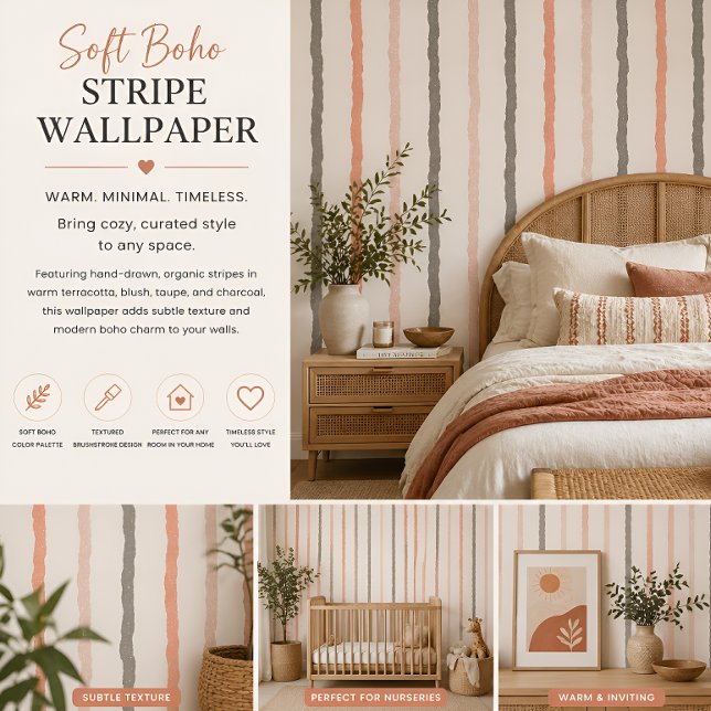 Soft Boho Stripe  Wallpaper (Creator Uploaded)